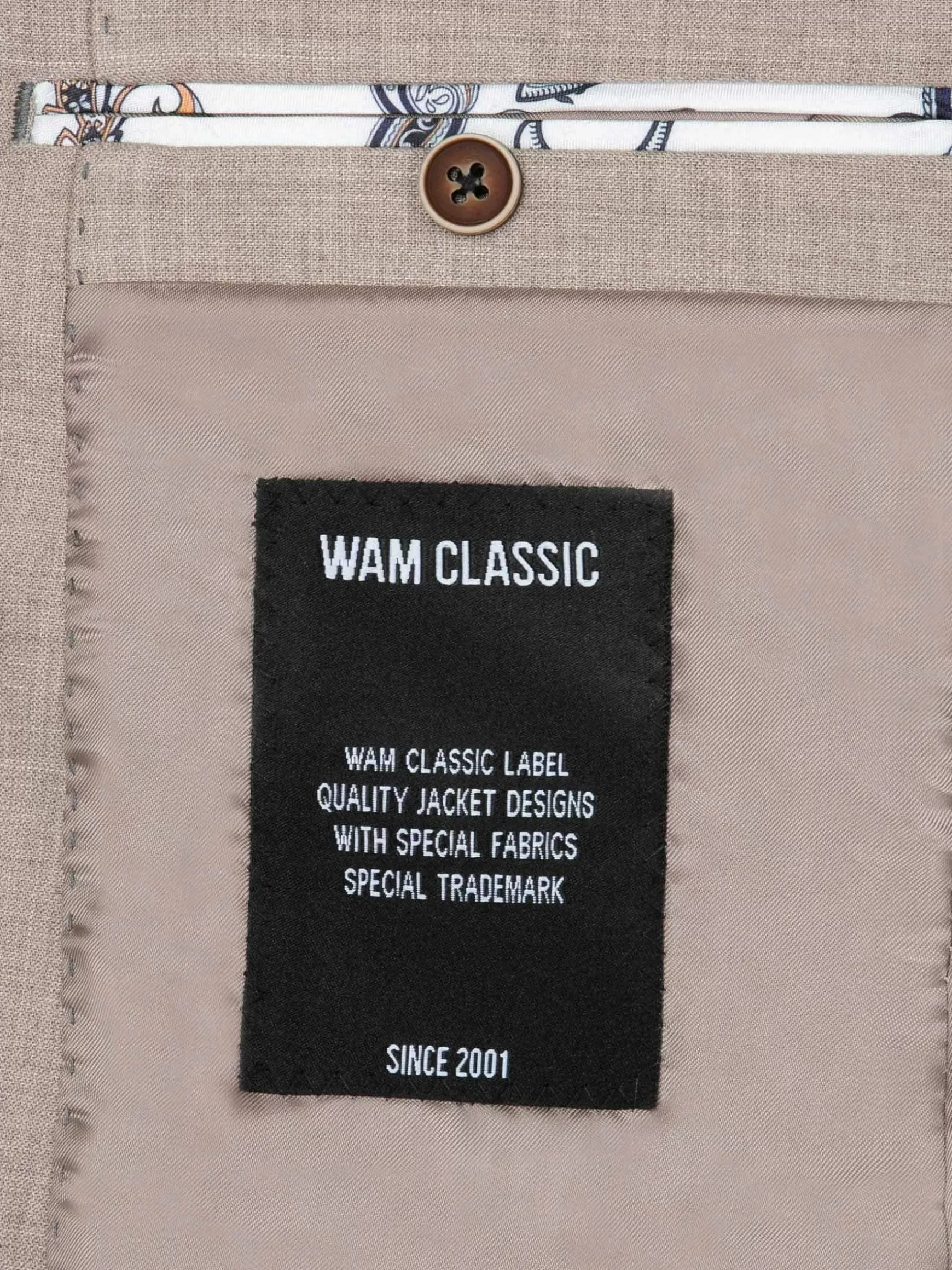 Araya Peak Lapel Single Breast Beige Suit Blazer