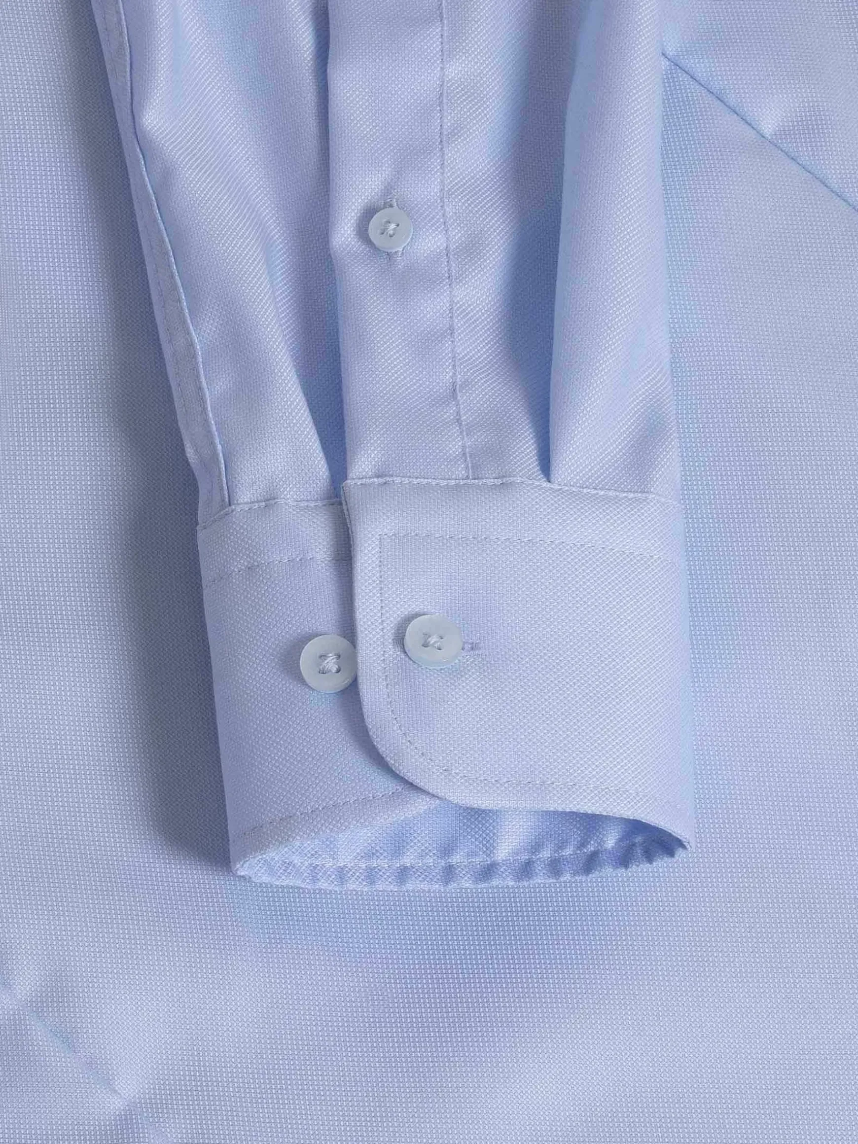 Burgos Solid Blue Overhemd Longe Mouw