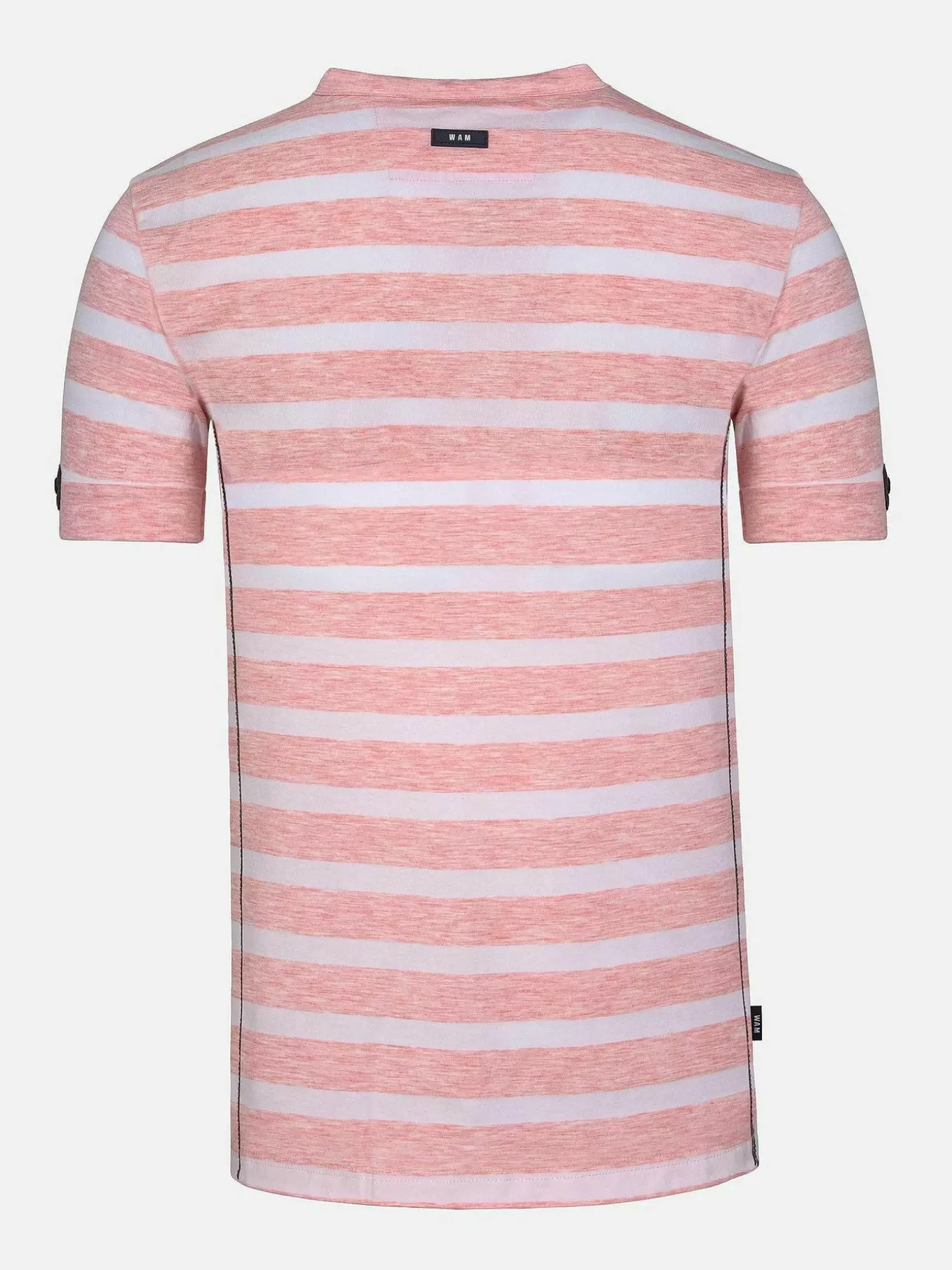 Doenga Striped V-Neck Pink T-Shirt