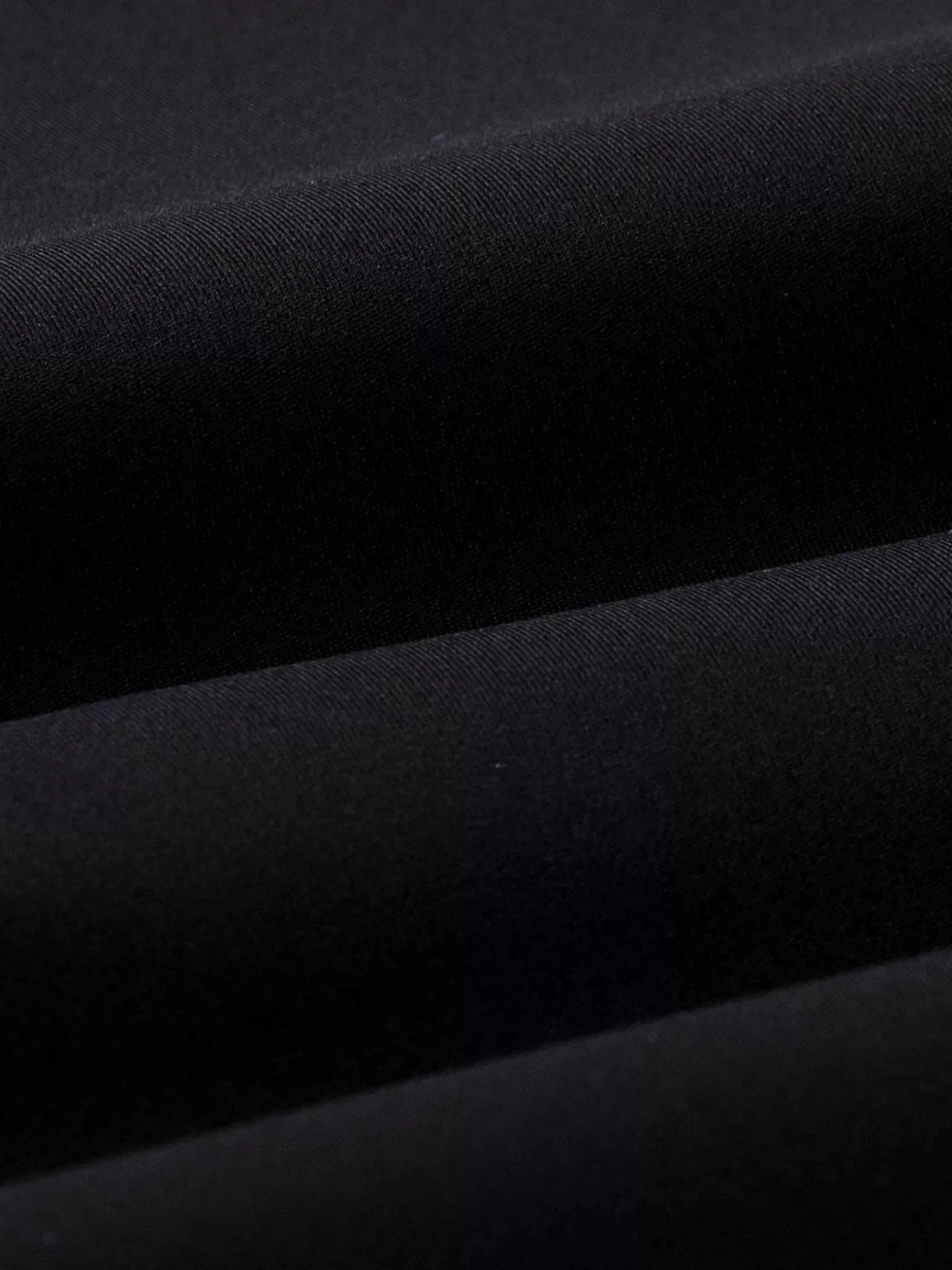 Everest Spread Collar Black Overhemd Lange Mouw