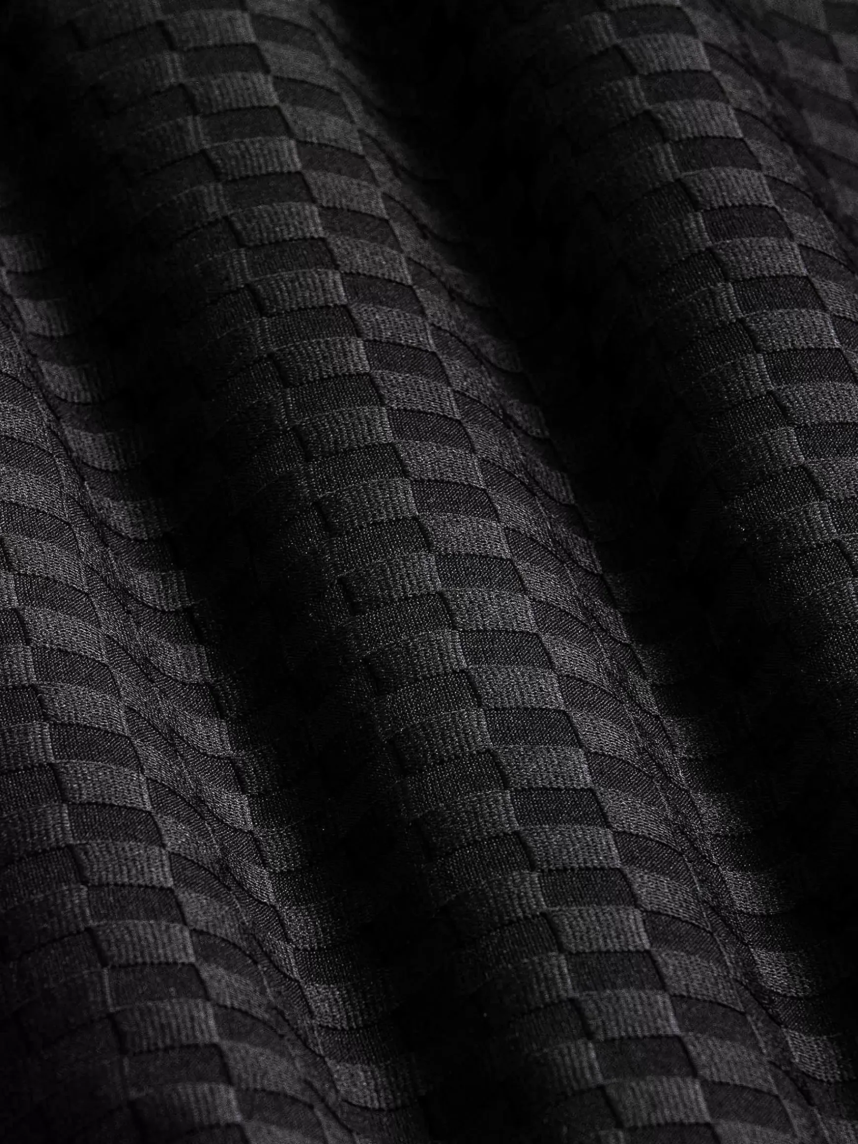 Gonzsles Black Zipper Polo
