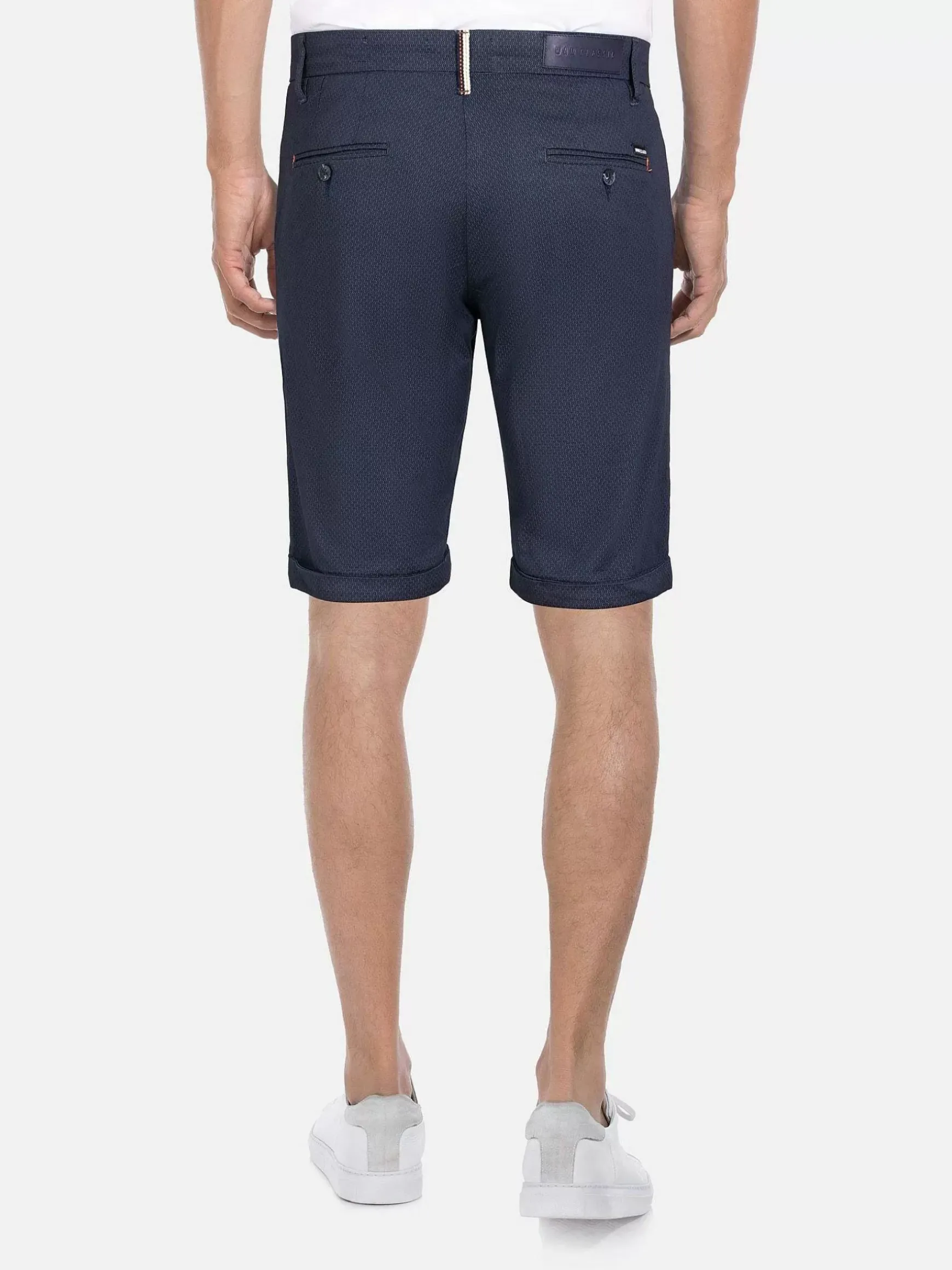 Helvorit Navy Textured Korte Broek