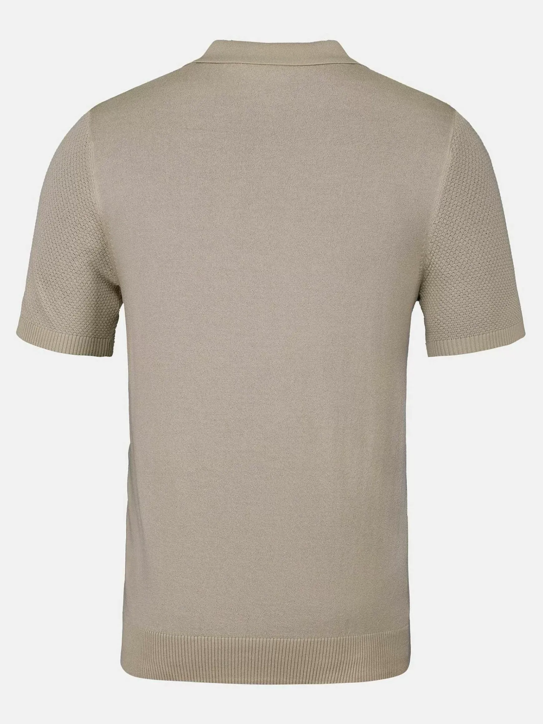 Henry Pique Knit Light Beige Polo