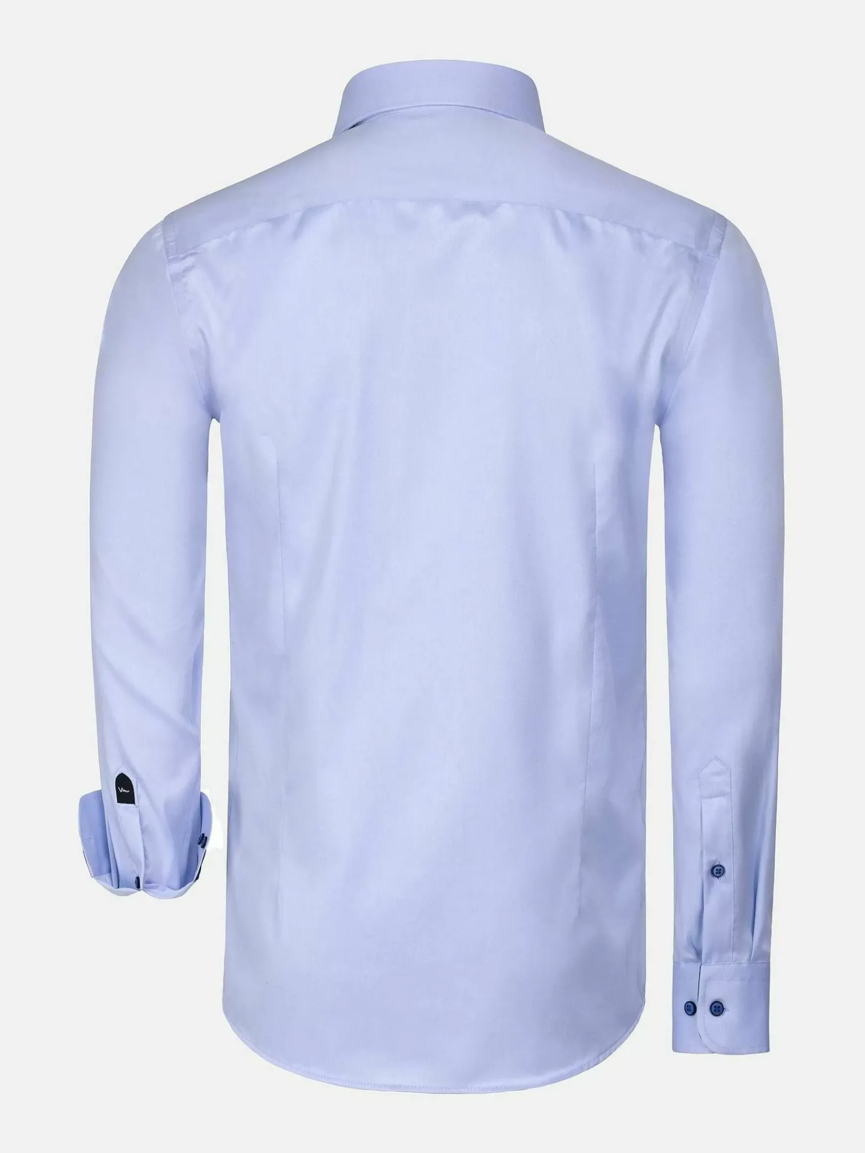 Lance Solid Light Blue Overhemd Lange Mouw
