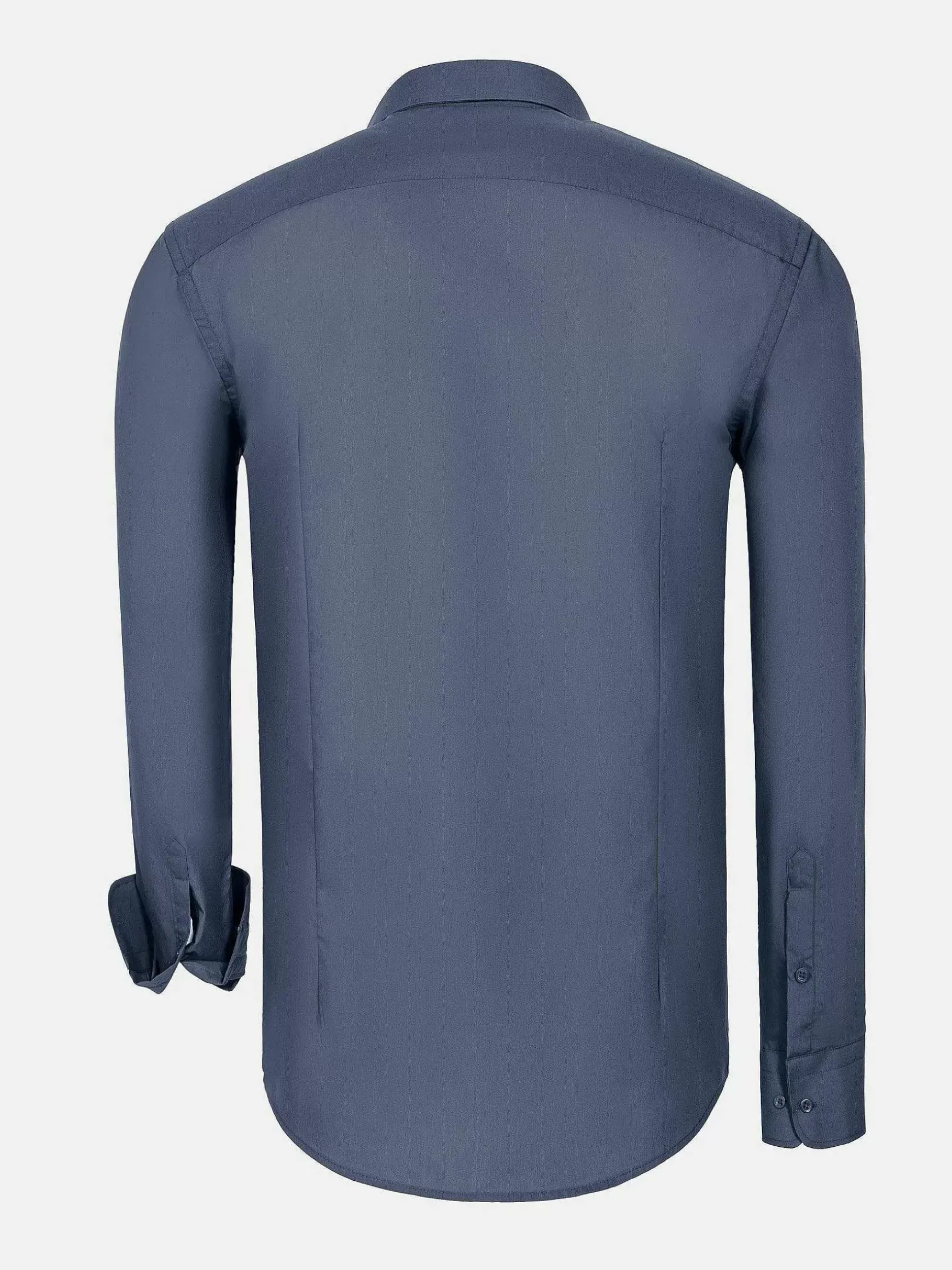 Leira Solid Anthracite Overhemd Lange Mouw