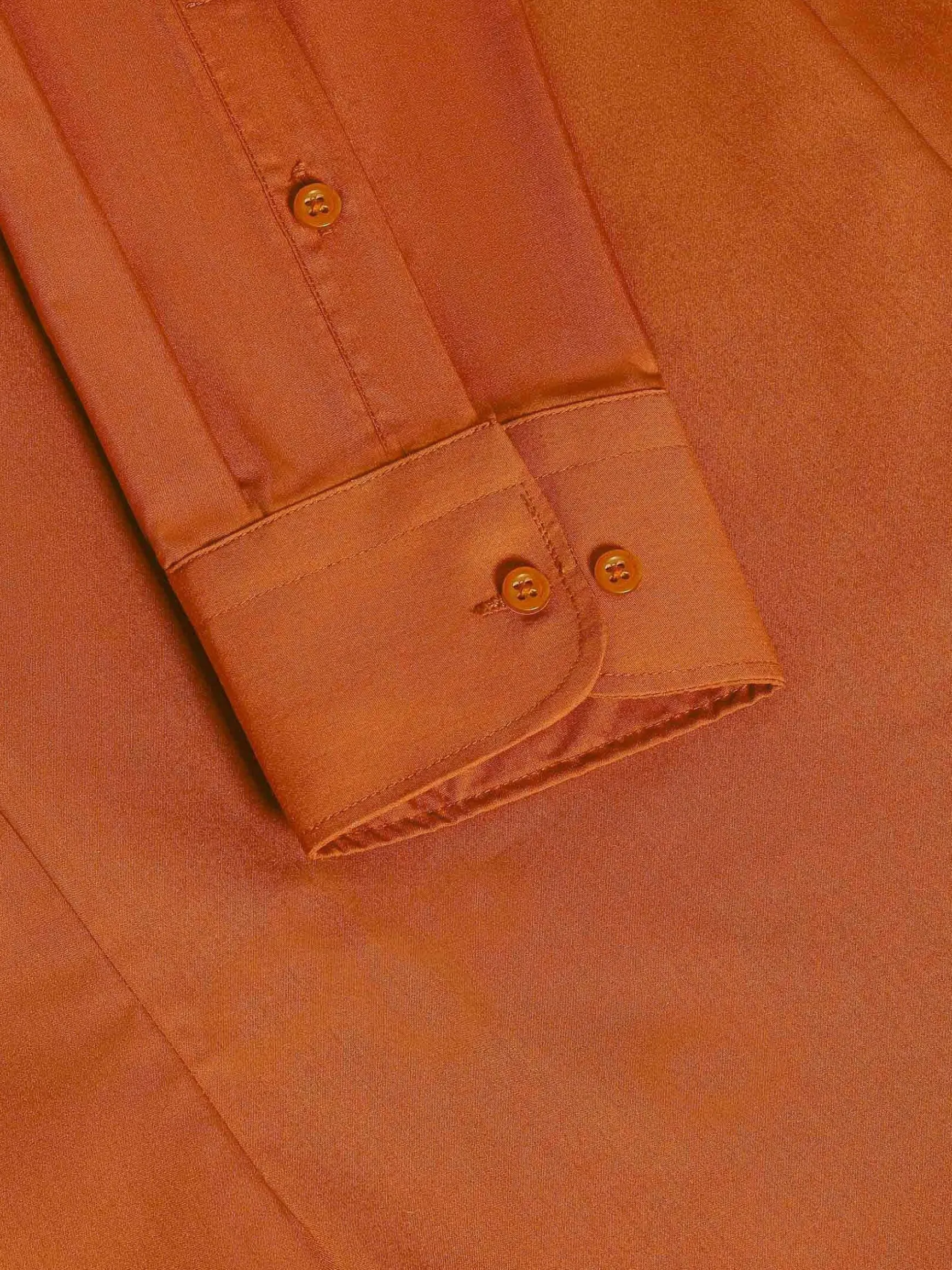 Leira Solid Orange Overhemd Lange Mouw