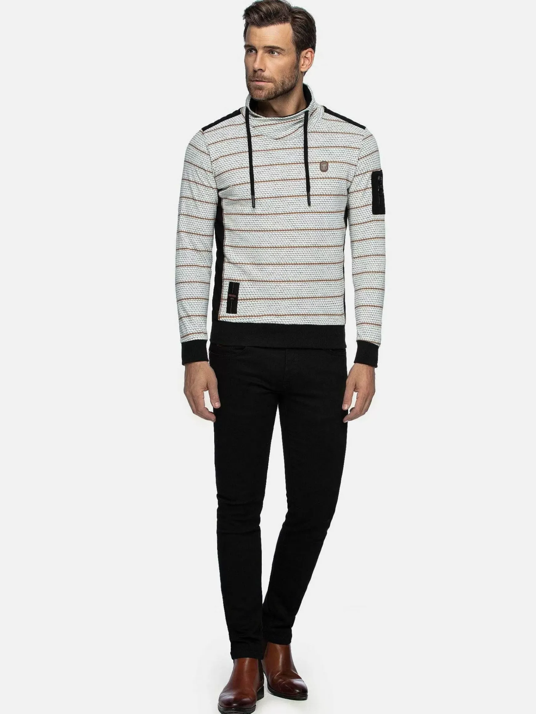 Muro Striped Off-White Sweater