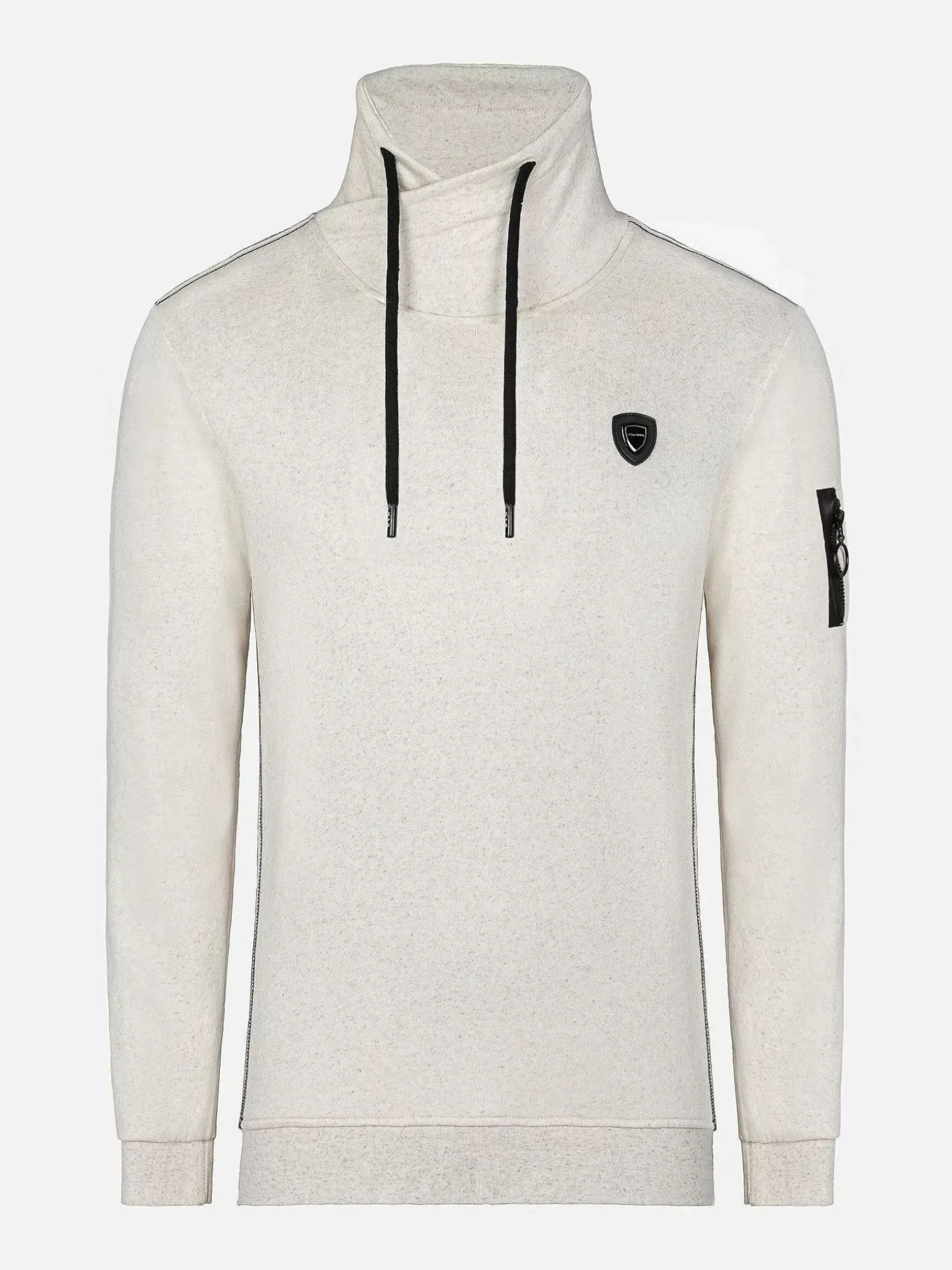 Quasar Mock Neck Beige Sweater