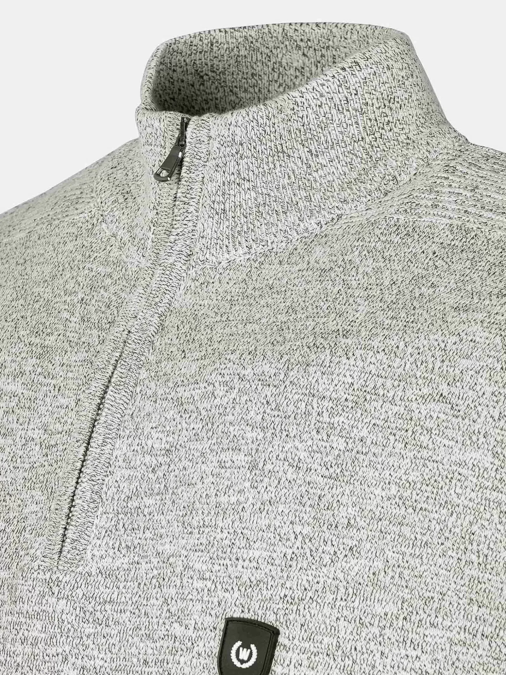 Sharon Half Zip Grey Sweater