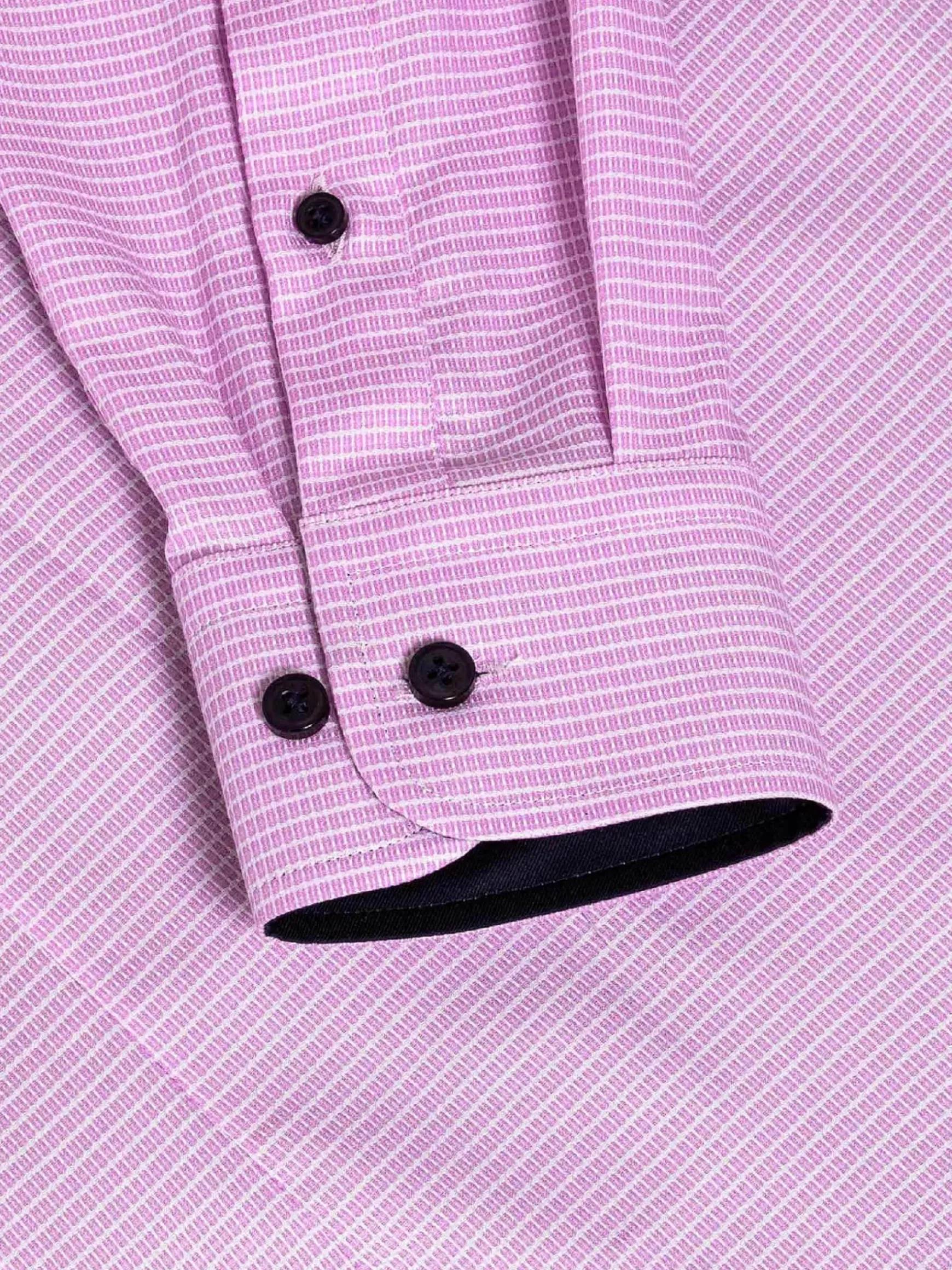 Sky Lake Pink Micro Patterned Overhemd Lange Mouw