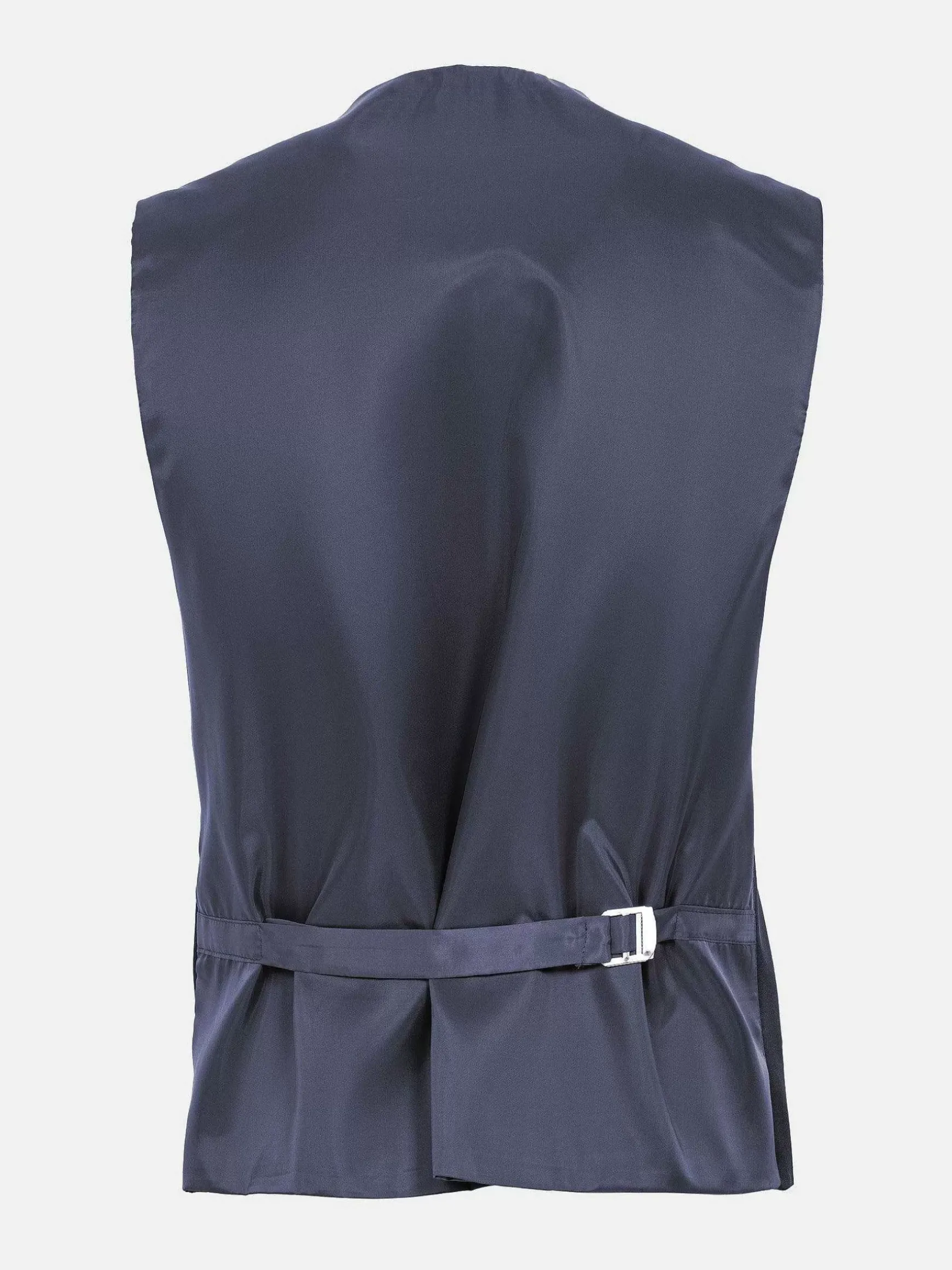 Slim Fit Textured Navy Gilet