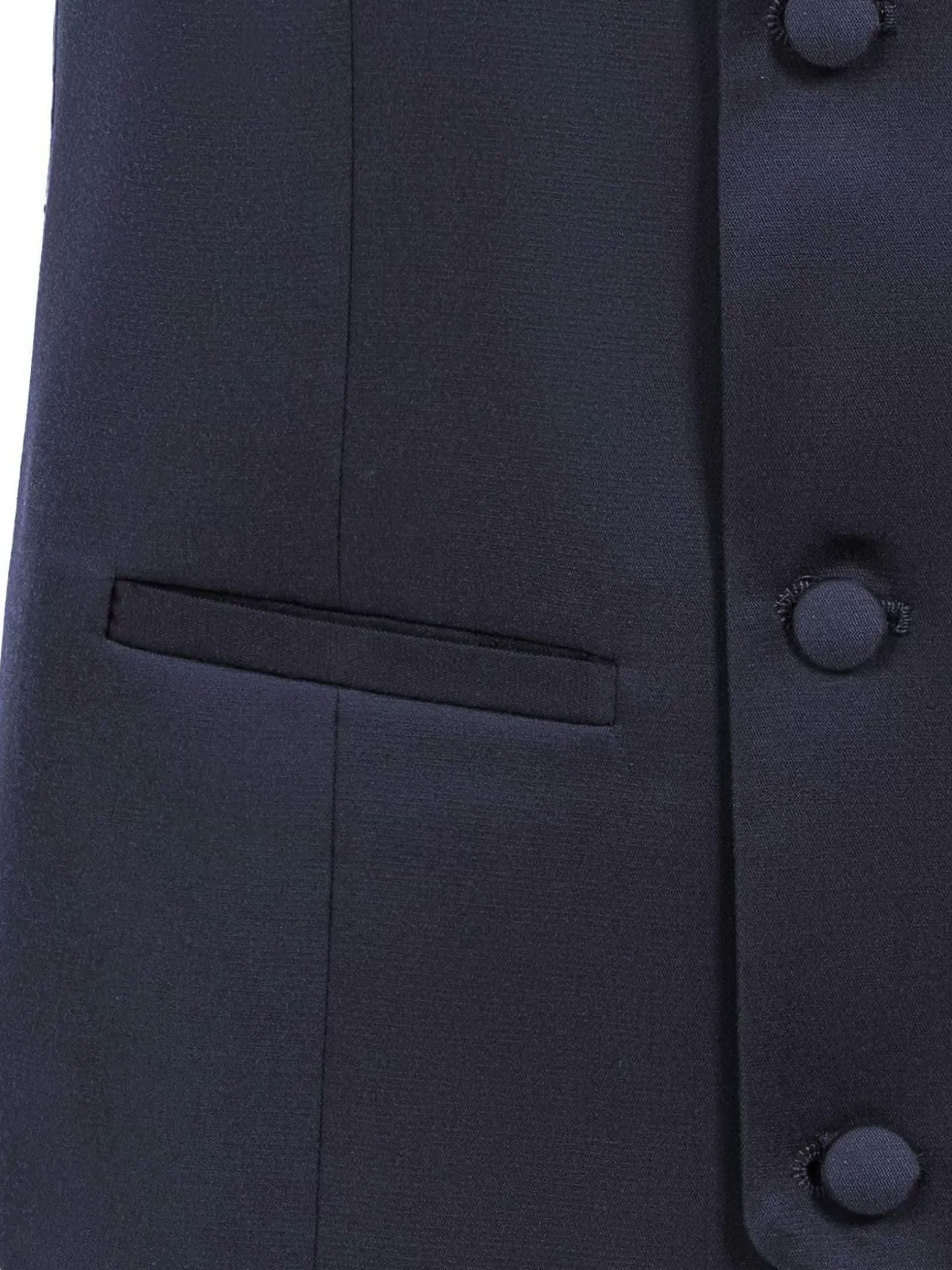 Slim Fit Textured Navy Gilet