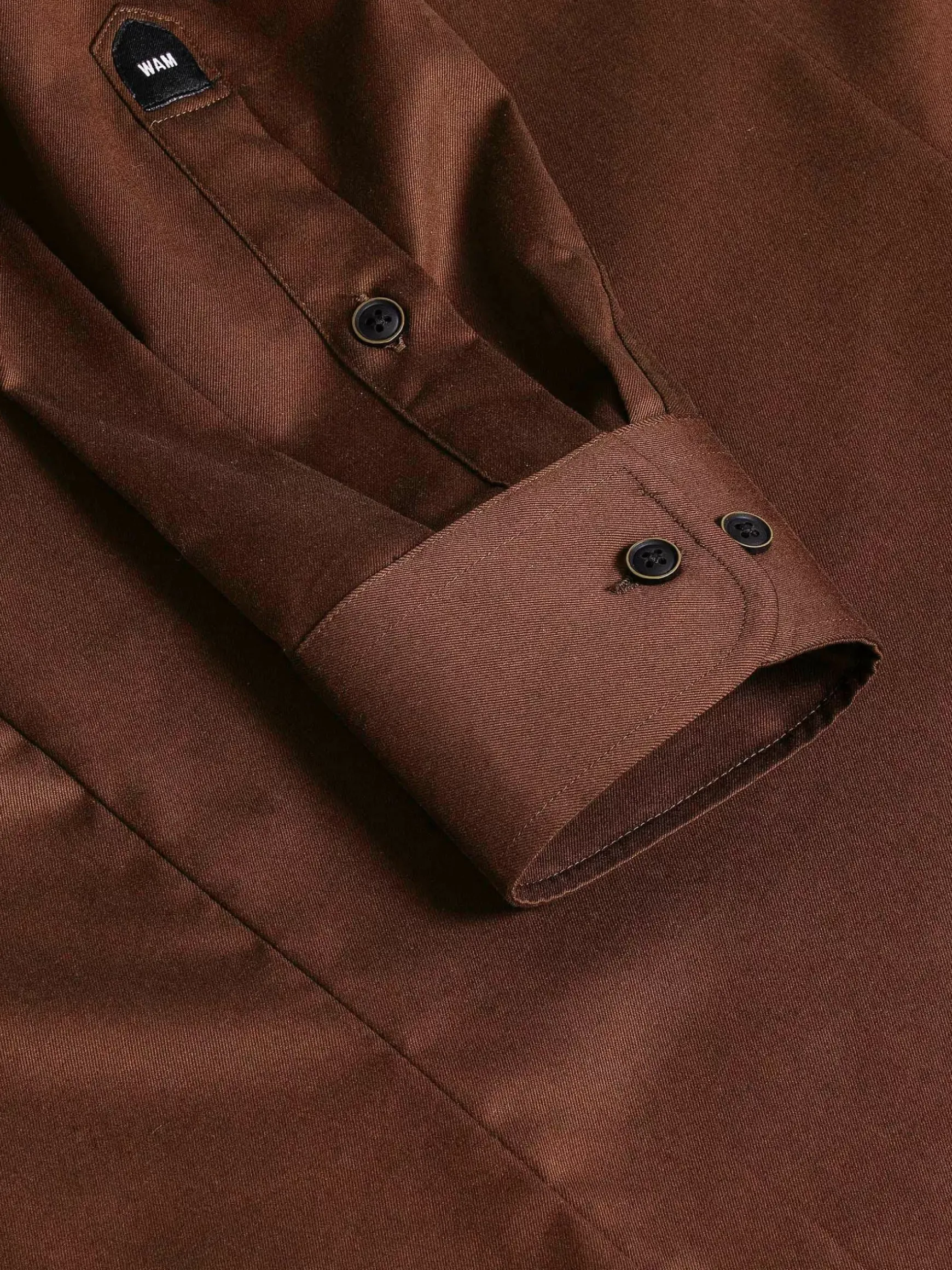 Tempesta Plain Cotton Light Brown Overhemd Lange Mouw